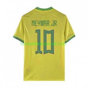 Fußballtrikots Brasilien Neymar JR 10 FIFA WM 2022 Kurzarm Heimtrikotsatz kaufen